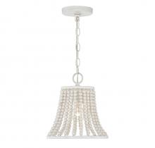 Savoy House Meridian CA M70098WW - 1-Light Pendant in Weathered White