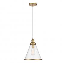 Savoy House Meridian CA M70121NB - 1-Light Pendant in Natural Brass