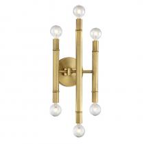 Savoy House Meridian CA M90018NB - 6-Light Wall Sconce in Natural Brass