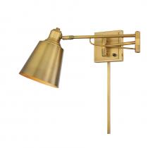 Savoy House Meridian CA M90047NB - 1-Light Adjustable Wall Sconce in Natural Brass