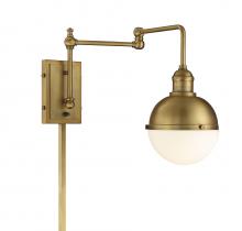 Savoy House Meridian CA M90052NB - 1-Light Adjustable Wall Sconce in Natural Brass