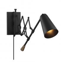 Savoy House Meridian CA M90060MBK - 1-Light Adjustable Wall Sconce in Matte Black