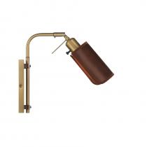 Savoy House Meridian CA M90068NB - 1-Light Adjustable Wall Sconce in Redwood with Natural Brass