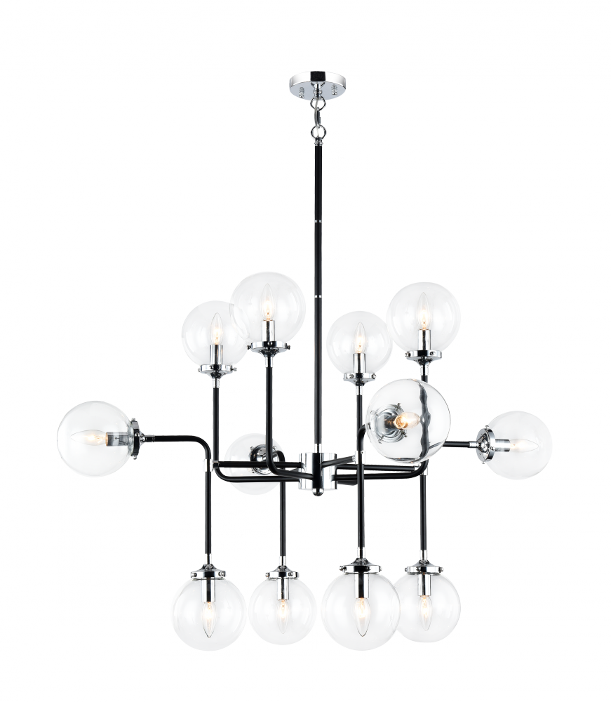 Particles Black & Chrome Pendant