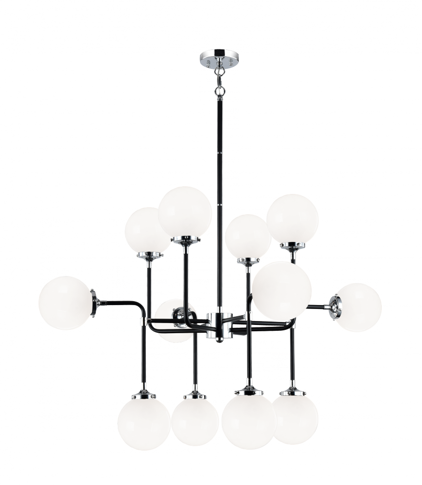 Particles Black & Chrome Pendant