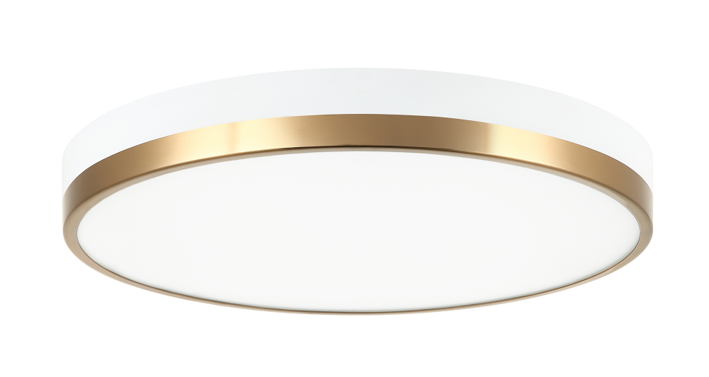 Tone White & Aged Gold Brass Ceiling Mount