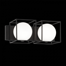 Matteo Lighting S03802BK - Squircle Black Wall Sconce