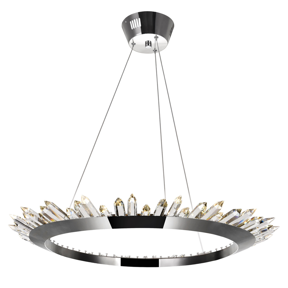 Arctic Queen LED Up Chandelier With Polished Nickel Finish