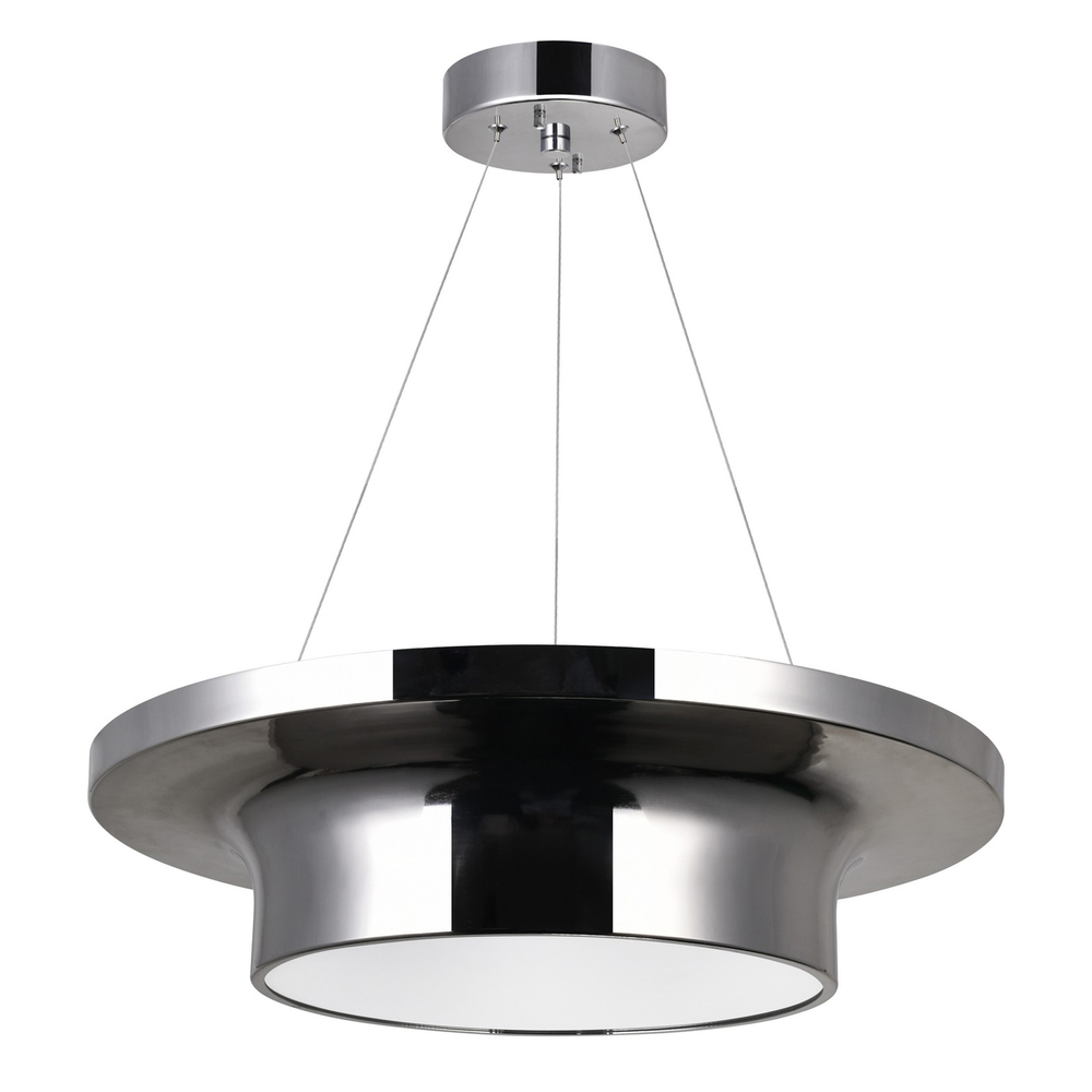 Discus 3 Light Down Mini Chandelier With Polished Nickel Finish