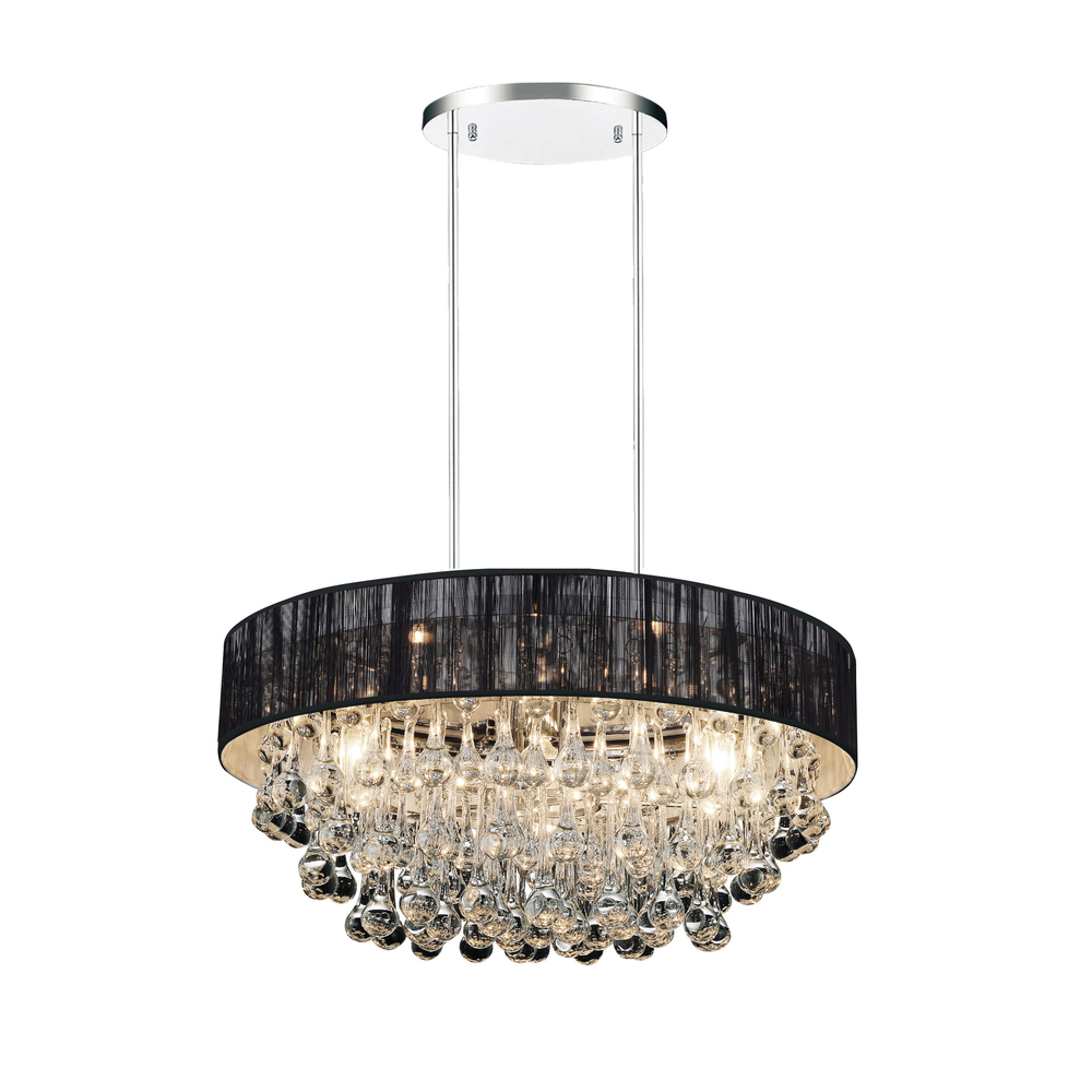 Atlantic 8 Light Drum Shade Chandelier With Chrome Finish