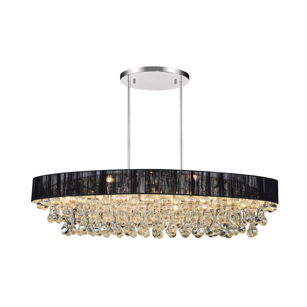 Atlantic 6 Light Drum Shade Chandelier With Chrome Finish