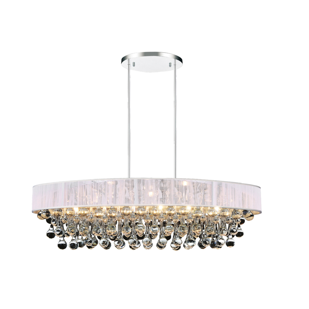 Atlantic 6 Light Drum Shade Chandelier With Chrome Finish