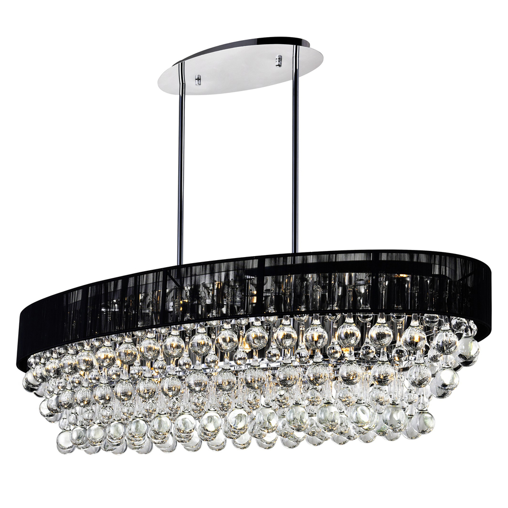 Atlantic 10 Light Drum Shade Chandelier With Chrome Finish