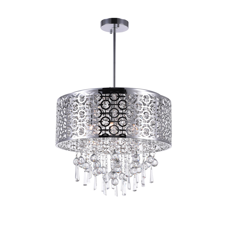 Galant 6 Light Drum Shade Chandelier With Chrome Finish