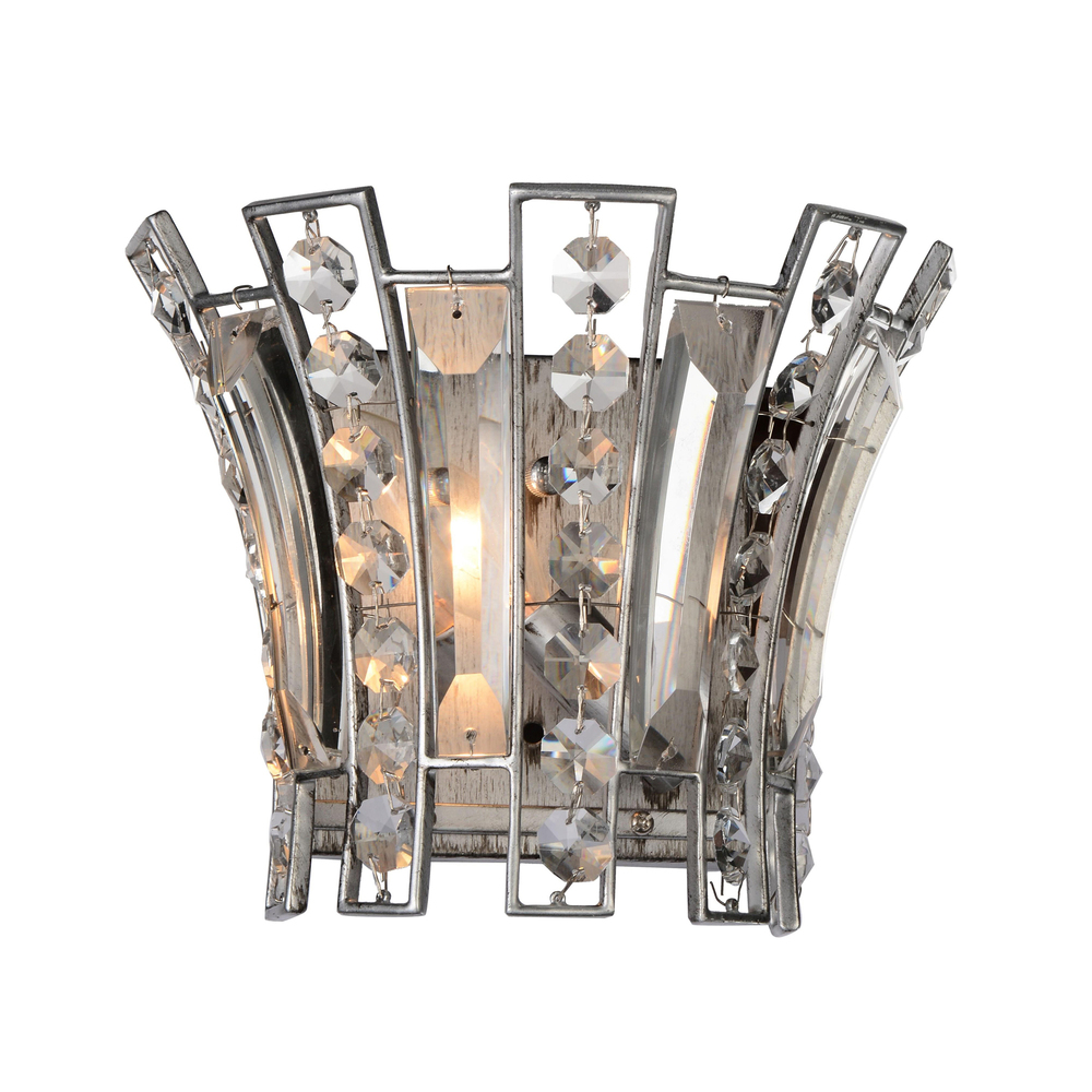 Nile 1 Light Wall Sconce With Antique Forged Silver Finish