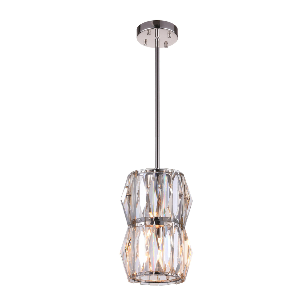 Squill 2 Light Down Mini Chandelier With Polished Nickel Finish