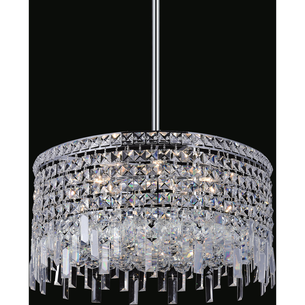 Colosseum 8 Light Down Chandelier With Chrome Finish