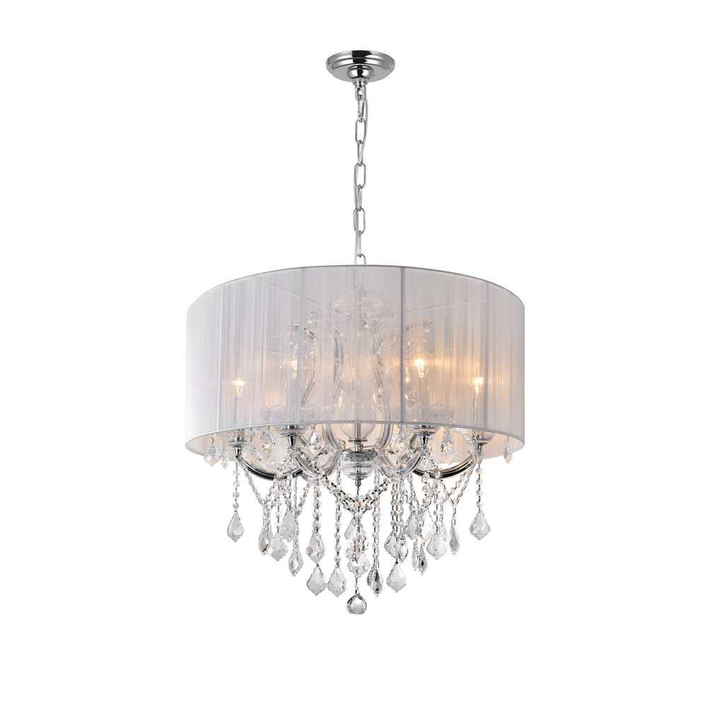 Maria Theresa 6 Light Up Chandelier With Chrome Finish