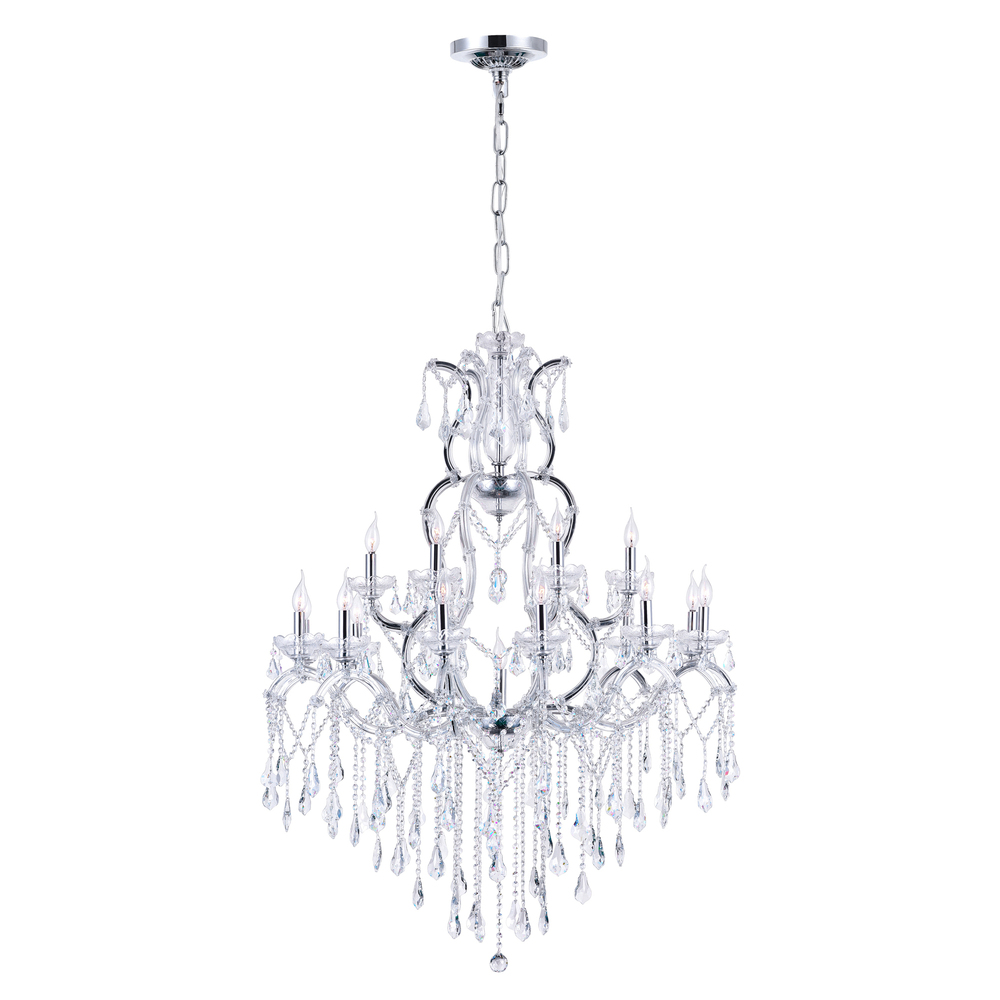 Abby 19 Light Up Chandelier With Chrome Finish