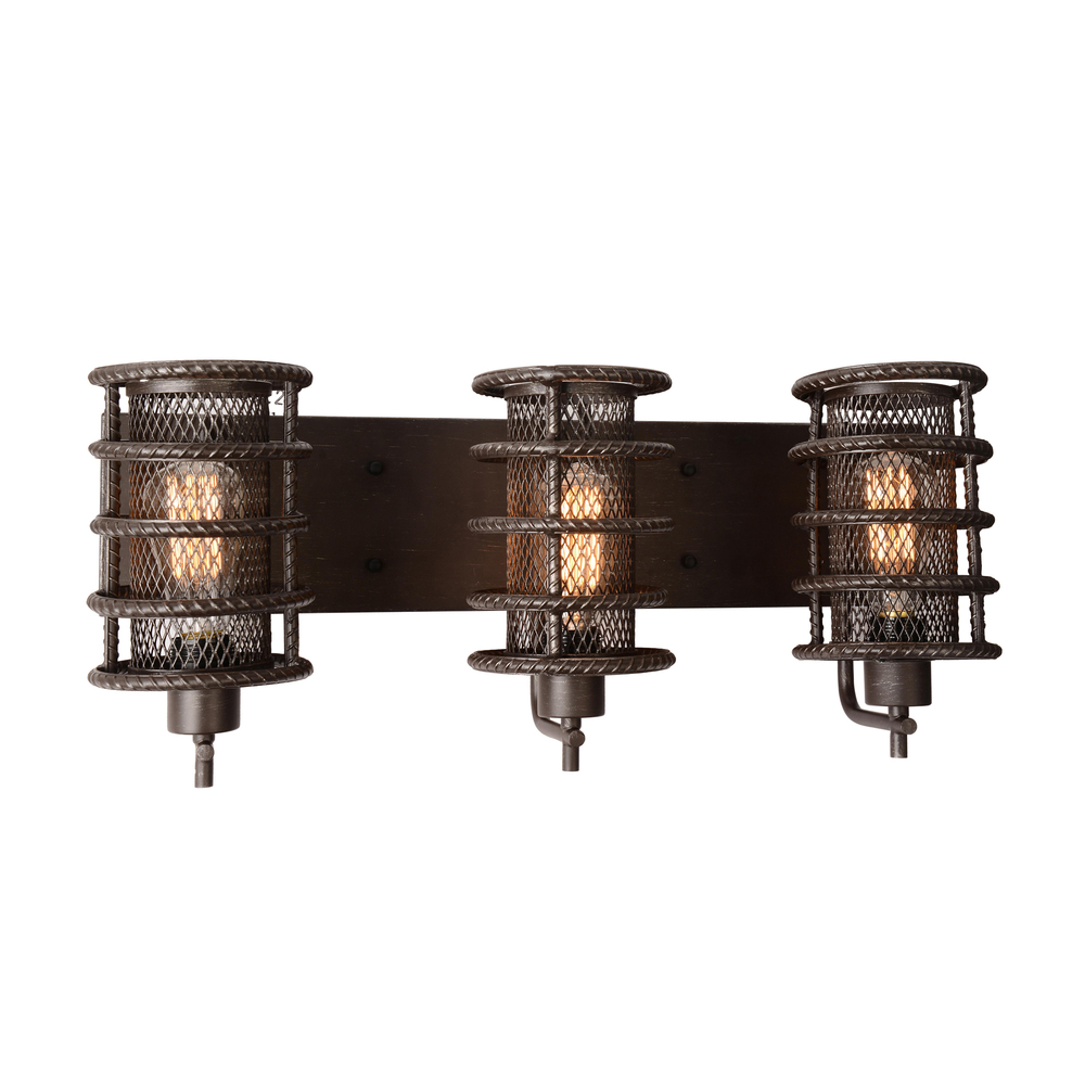 Darya 3 Light Wall Sconce With Brown Finish