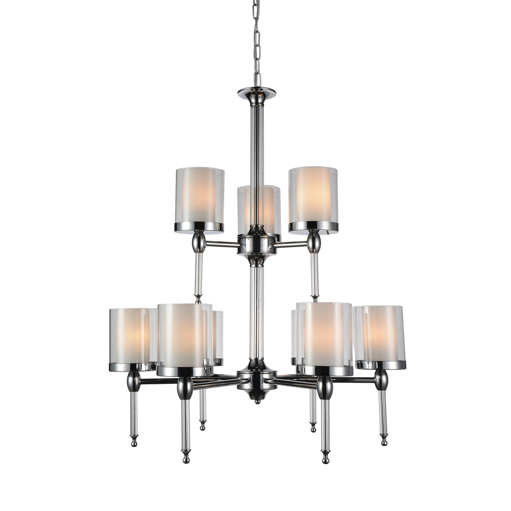 Maybelle  9 Light Candle Chandelier With Chrome Finish