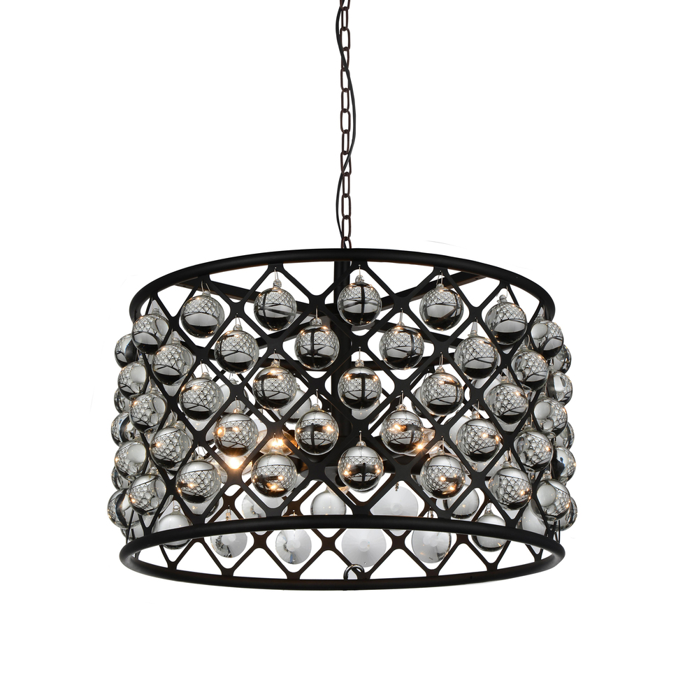 Renous 5 Light Chandelier With Black Finish