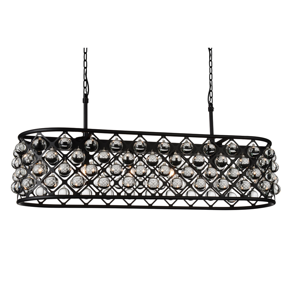 Renous 7 Light Chandelier With Black Finish
