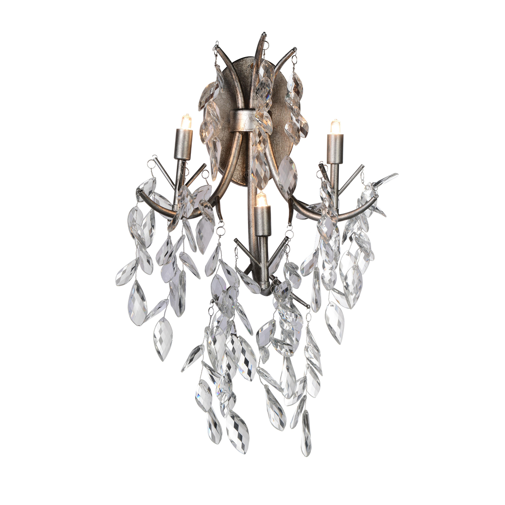 Napan 3 Light Wall Sconce With Silver Mist Finish