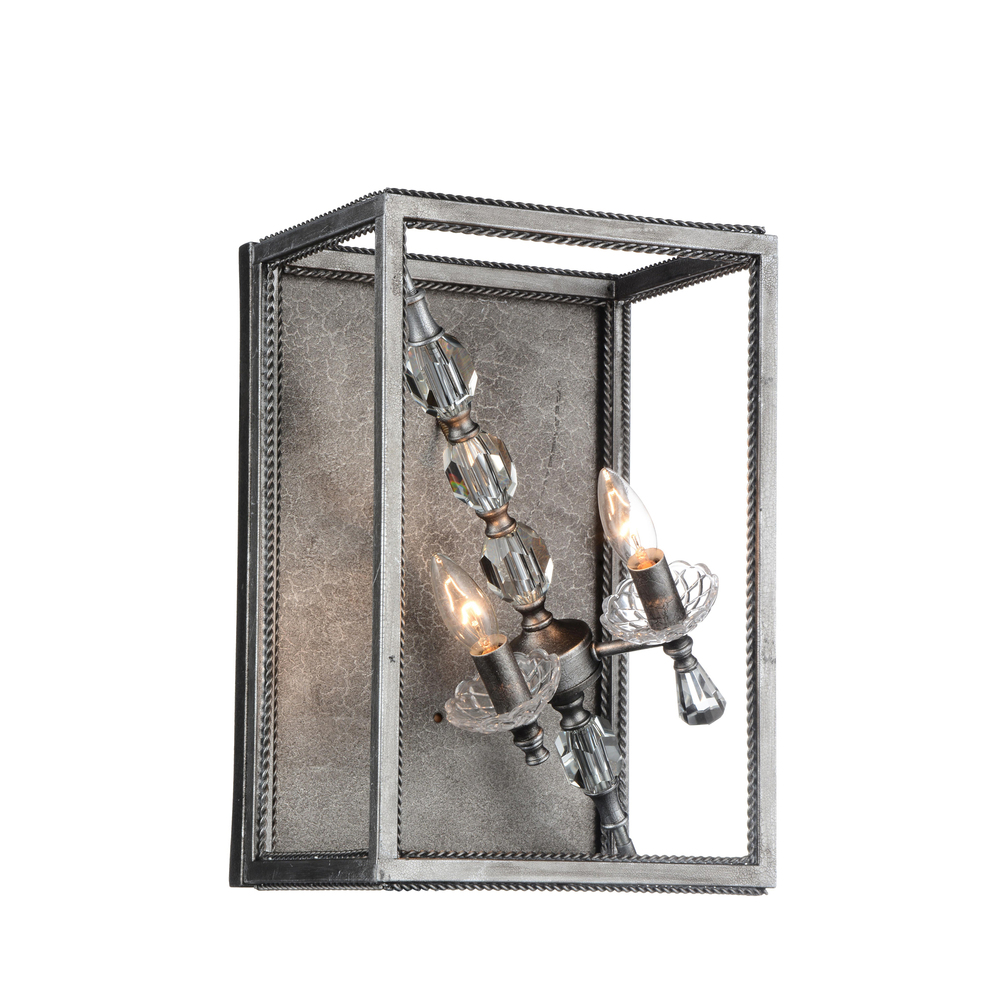 Tapi 2 Light Wall Sconce With Luxor Silver Finish