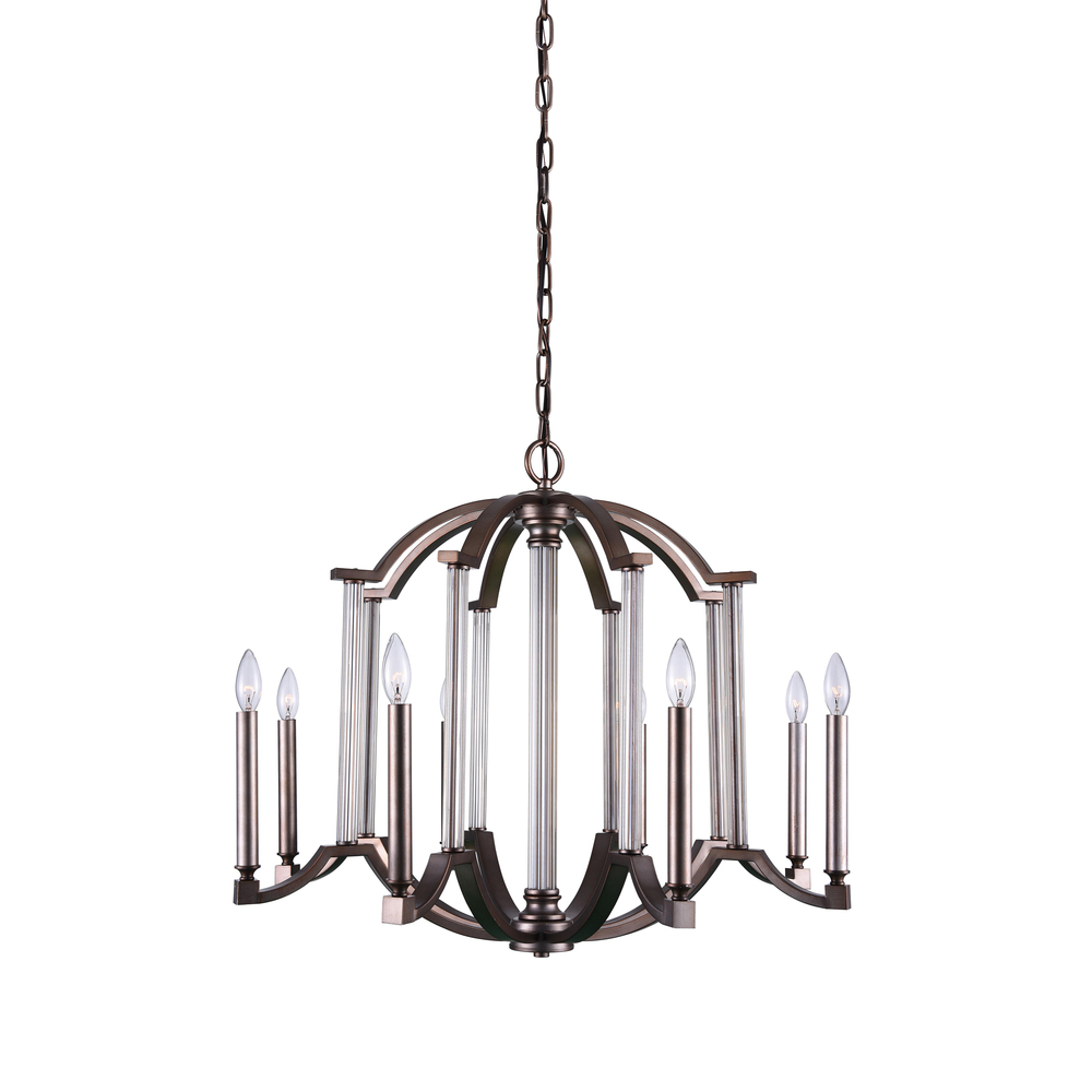Marlia 8 Light Candle Chandelier With Brownish Silver Finish