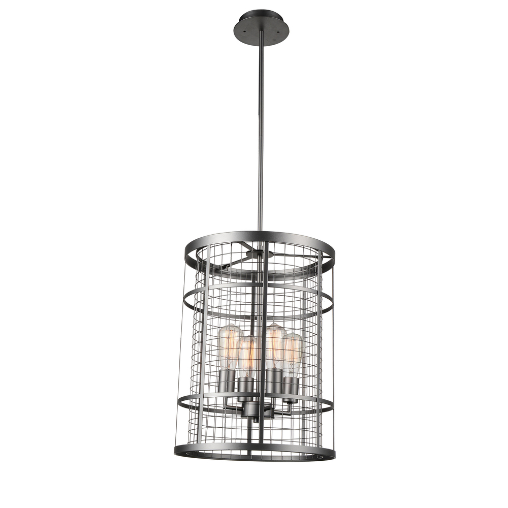 Manito 4 Light Up Chandelier With Pewter Finish