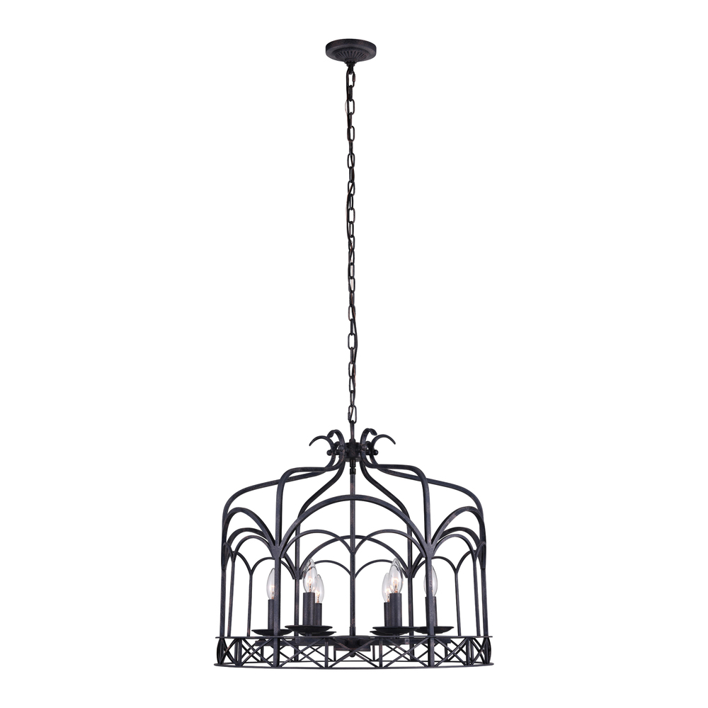Sequoia 6 Light Up Chandelier With Grayish Brown Finish