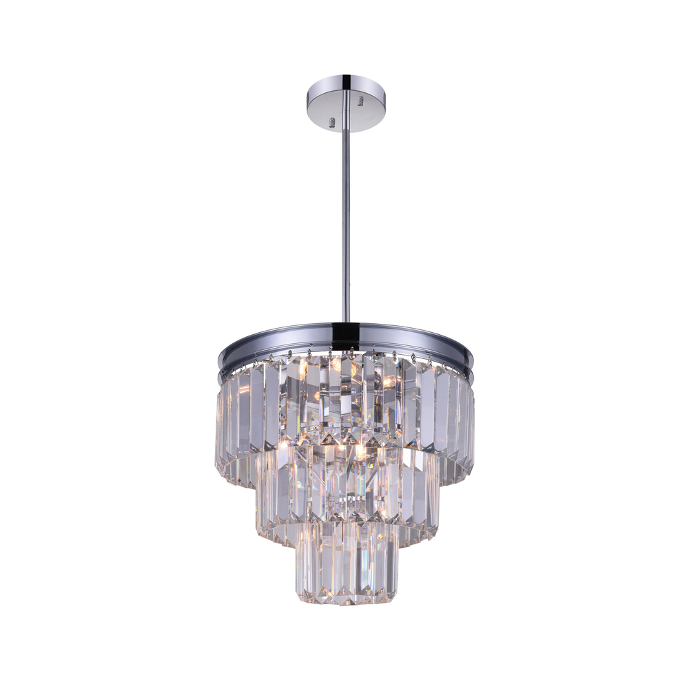 Weiss 8 Light Down Mini Chandelier With Chrome Finish