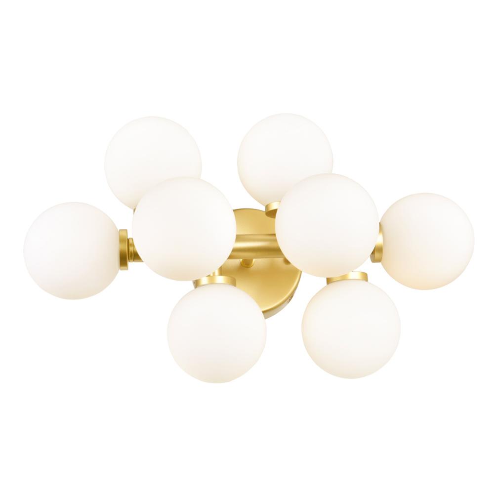 Arya 8 Light Wall Sconce With Satin Gold Finish