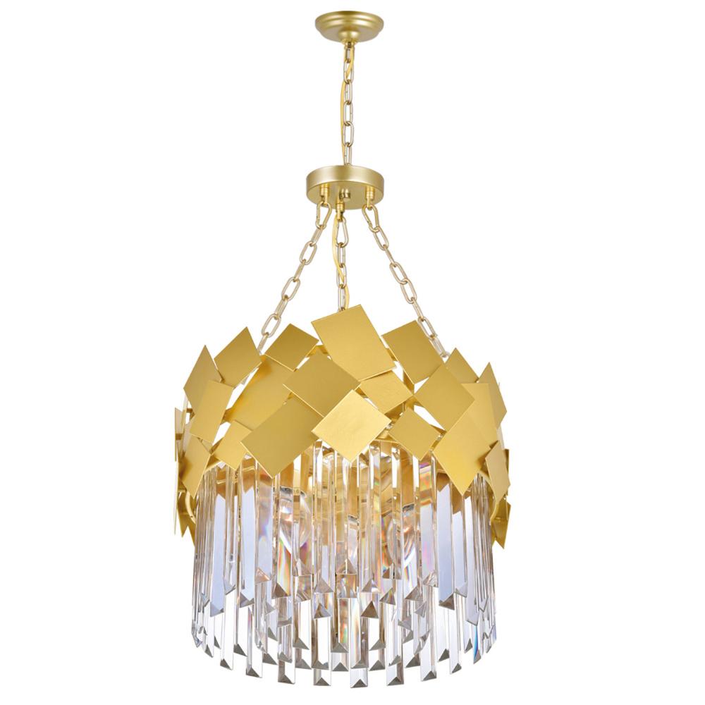 Panache 4 Light Down Chandelier With Medallion Gold Finish