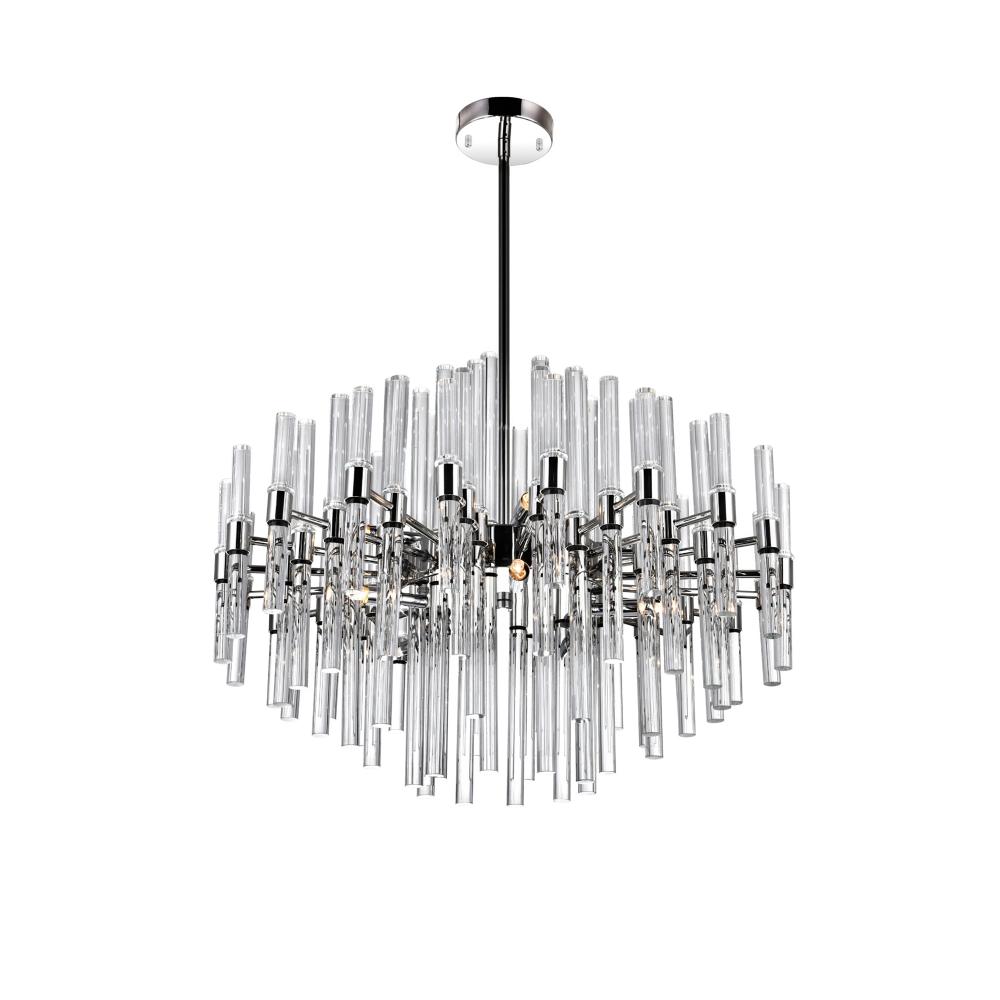 Miroir 10 Light Chandelier With Polished Nickel Finish
