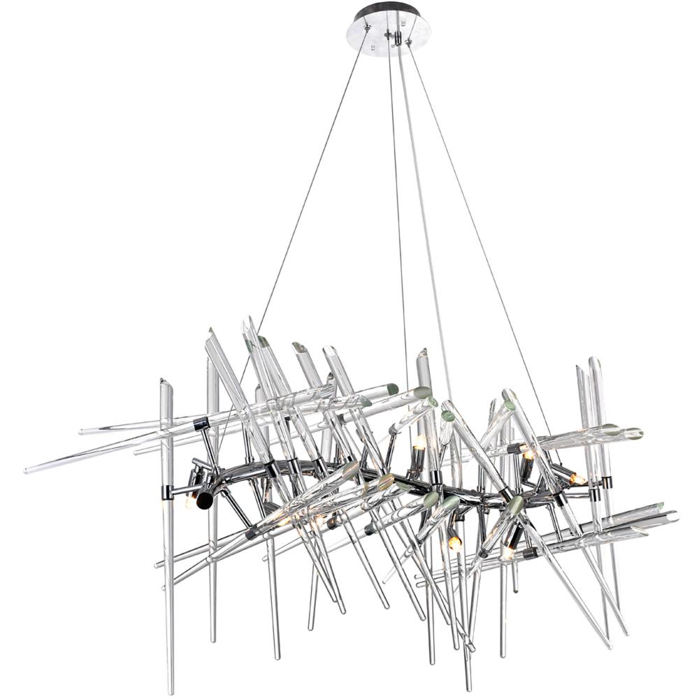 Icicle 10 Light Chandelier With Chrome Finish