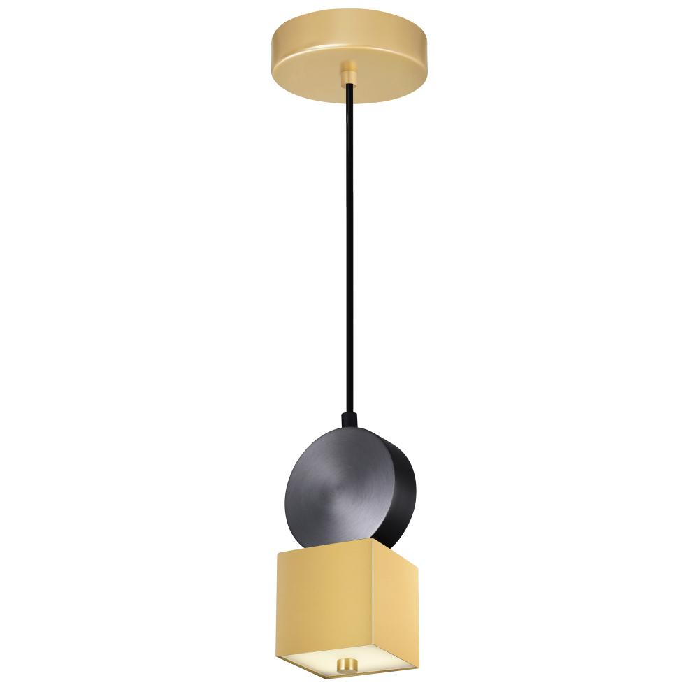 Saleen LED Mini Pendant With Sun Gold & Black Finish