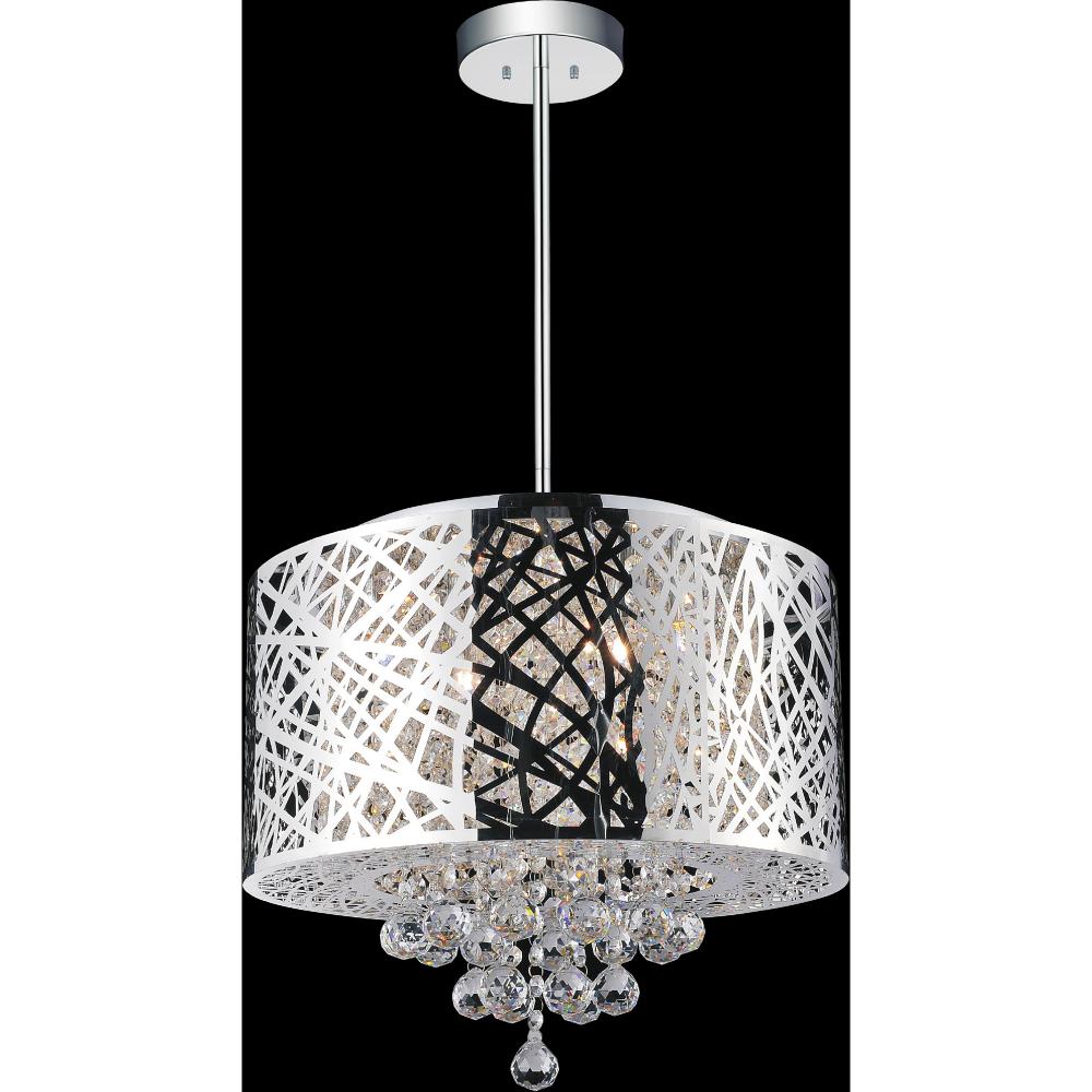 Eternity 6 Light Drum Shade Chandelier With Chrome Finish