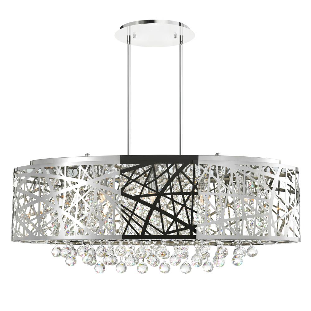 Eternity 8 Light Drum Shade Chandelier With Chrome Finish
