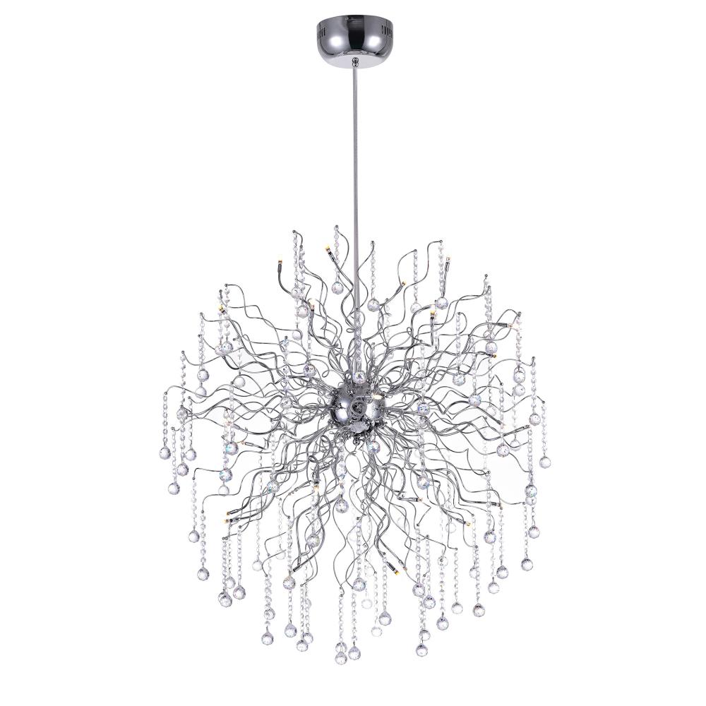 Cherry Blossom 32 Light Chandelier With Chrome Finish
