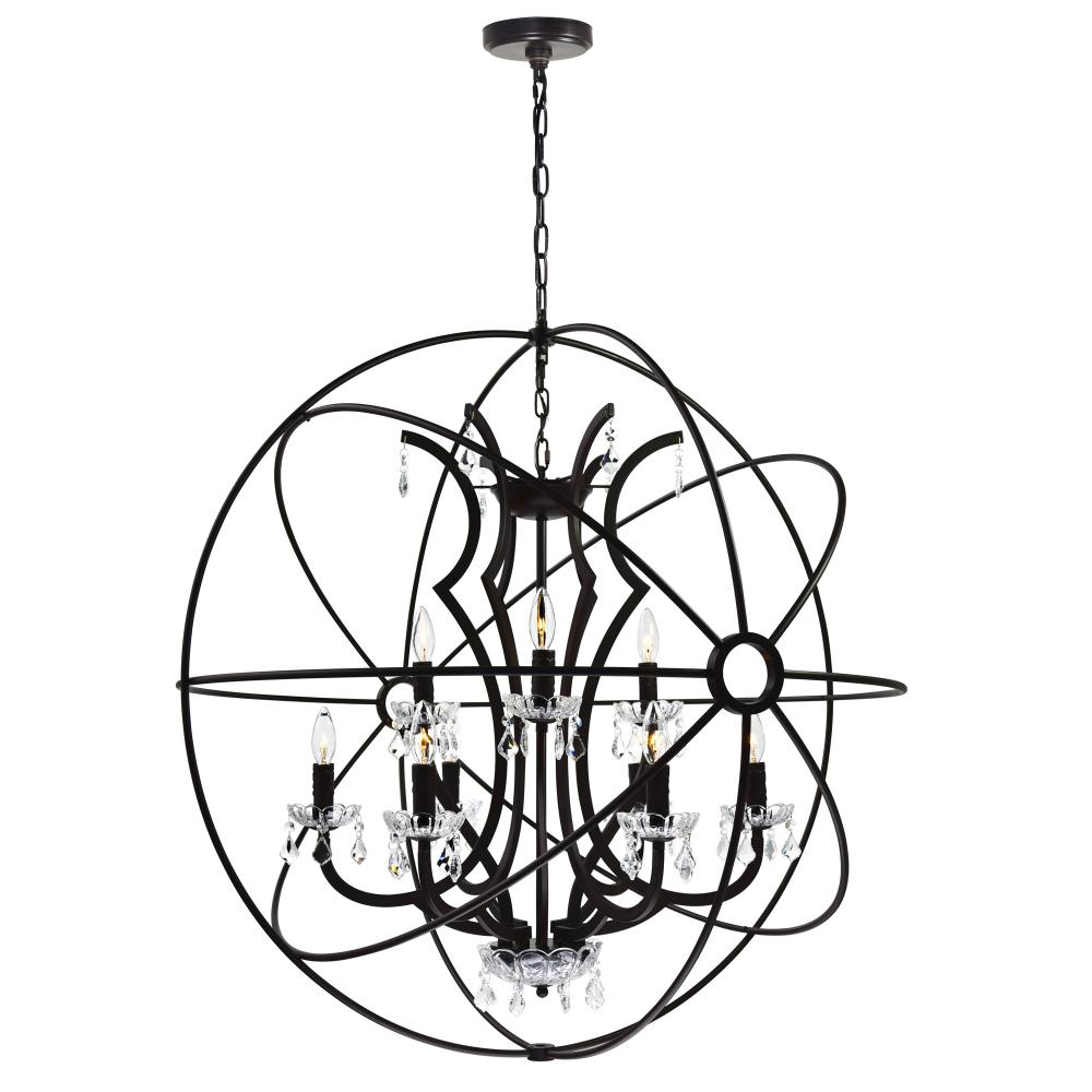 Campechia 12 Light Up Chandelier With Brown Finish
