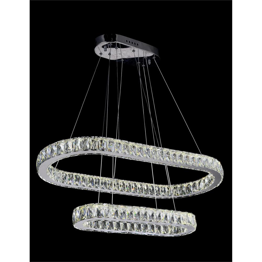 Milan LED Chandelier With Chrome Finish