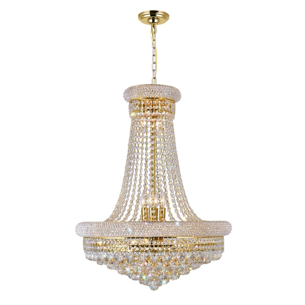 Empire 17 Light Down Chandelier With Gold Finish