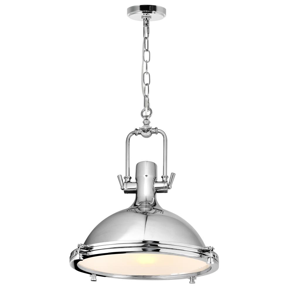 Show 1 Light Down Pendant With Chrome Finish