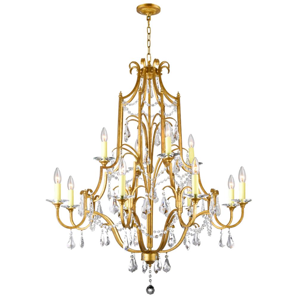 Electra 12 Light Up Chandelier With Oxidized Bronze Finish