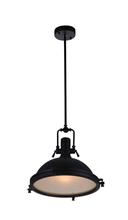 CWI Lighting 9602P16-1-101 - Show 1 Light Down Pendant With Black Finish
