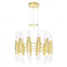 CWI Lighting 1269P24-24-602 - Croissant 24 Light Chandelier With Satin Gold Finish