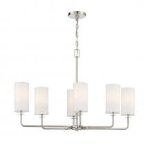 Savoy House Canada 1-1756-6-109 - Powell 6-Light Linear Chandelier in Polished Nickel