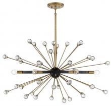 Savoy House Canada 1-1858-6-62 - Ariel 6-Light Oval Chandelier in Como Black with Gold Accents